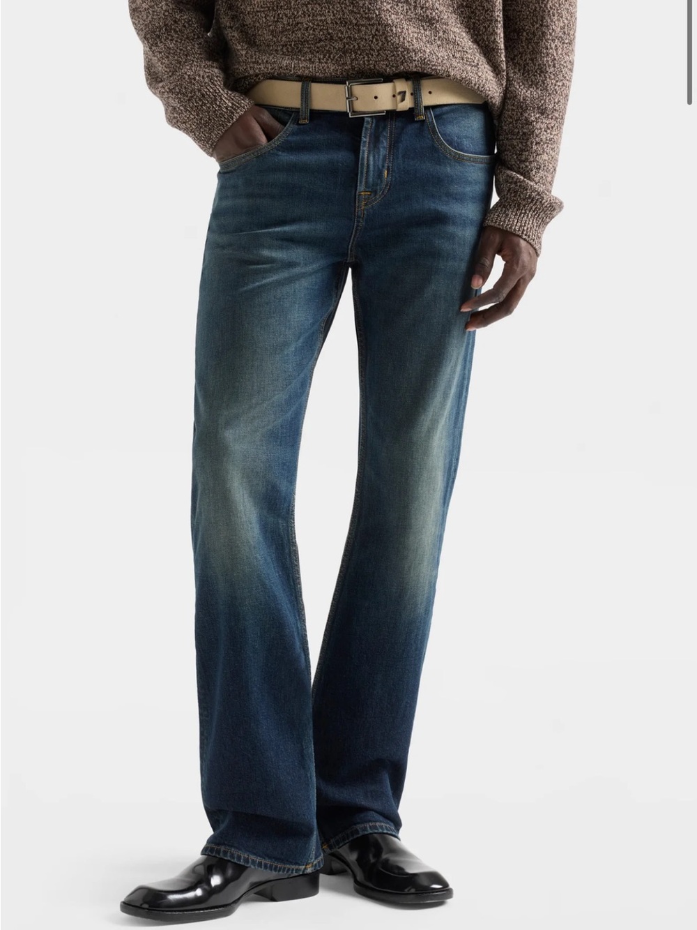 7 For All Mankind Women's Dark Blue Flare Jeans